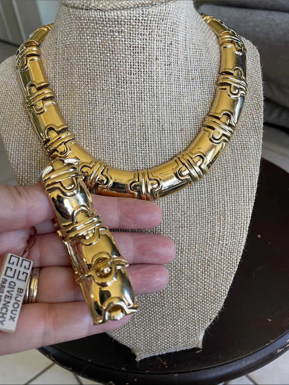 Givenchy Gold Chunky Link Necklace and Bracelet Set - Picture 6 of 6